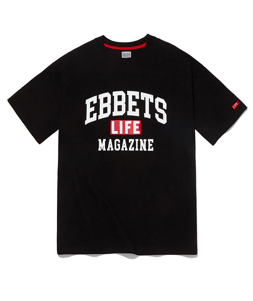 [EFF X LIFE] 이베츠 매거진 반팔 티셔츠 블랙